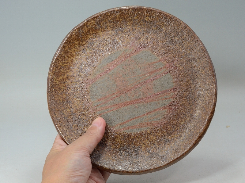 25102]たたき中皿（高力芳照）｜備前焼わかくさ